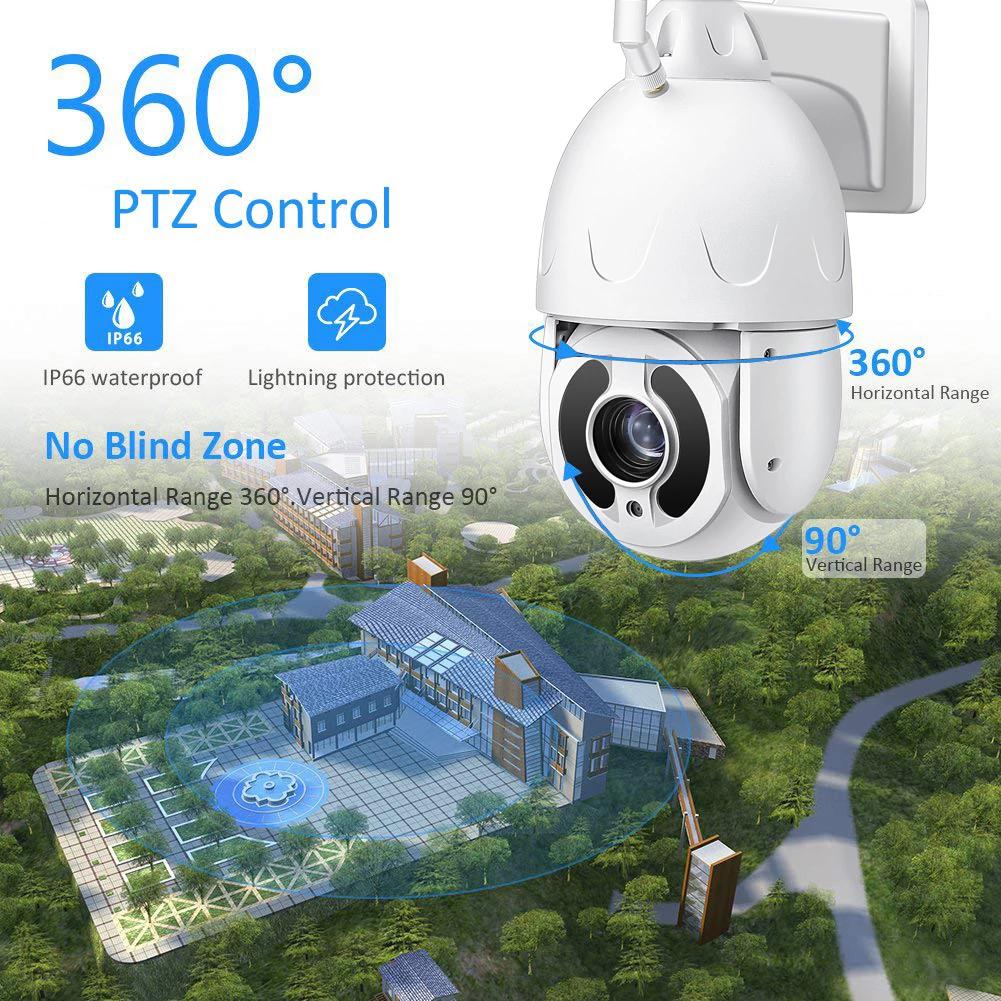 4G GSM LTE 30X Optical Zoom PTZ 360 Degree 1080P Wireless Home Outdoor IP Cam